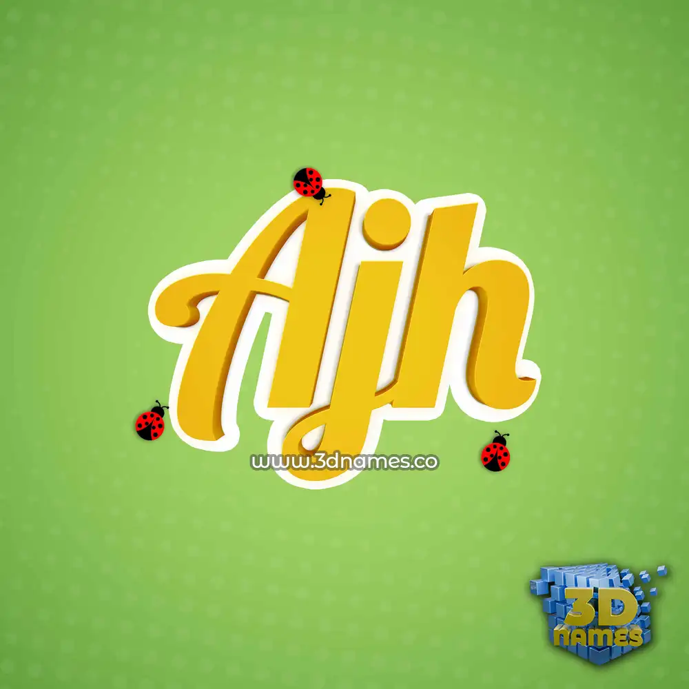 ajh in Ladybugs style - 3D name wallpaper
