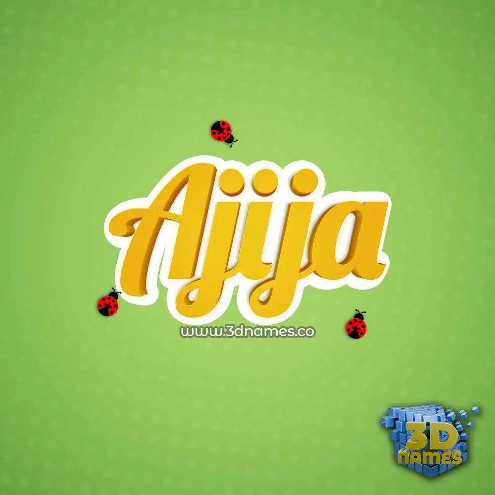 ajija in Ladybugs style - 3D name wallpaper