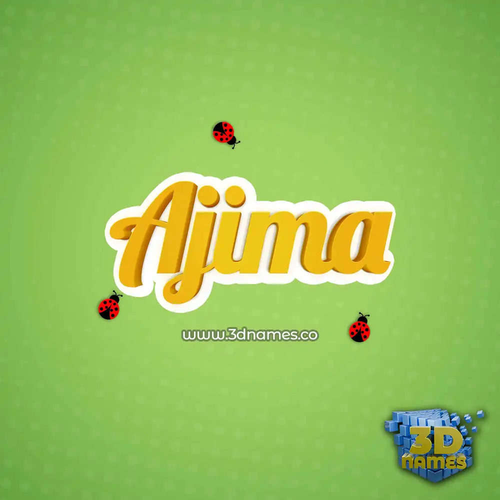 ajima in Ladybugs style - 3D name wallpaper