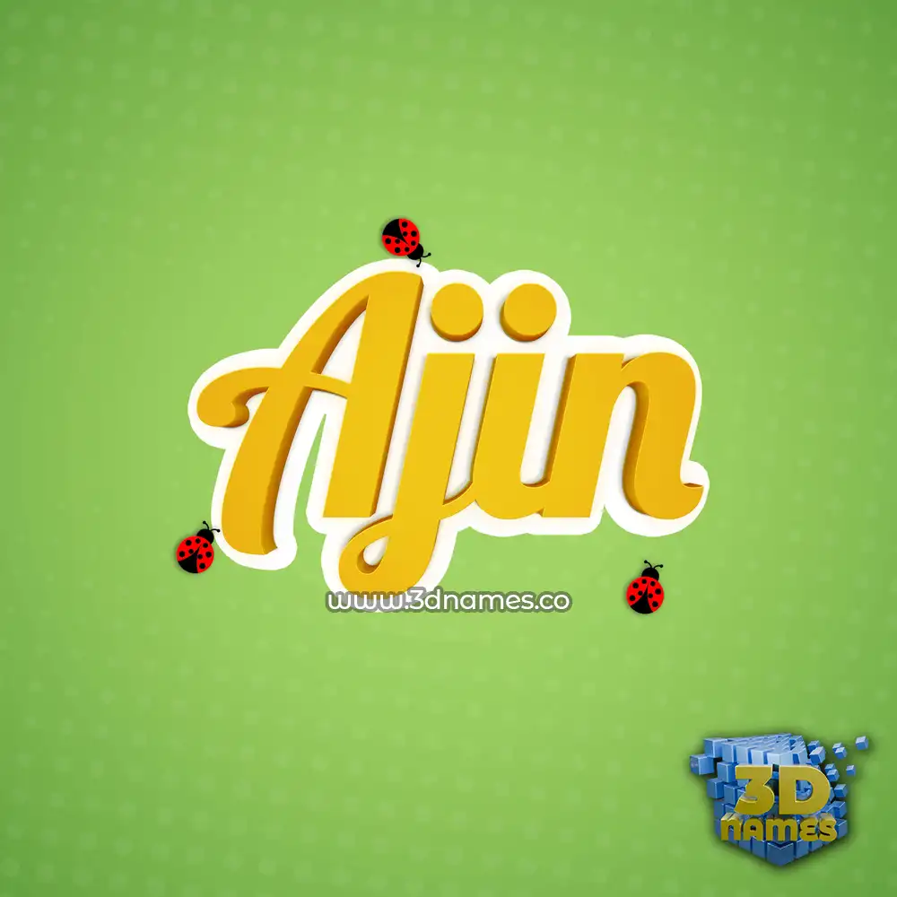 ajin in Ladybugs style - 3D name wallpaper