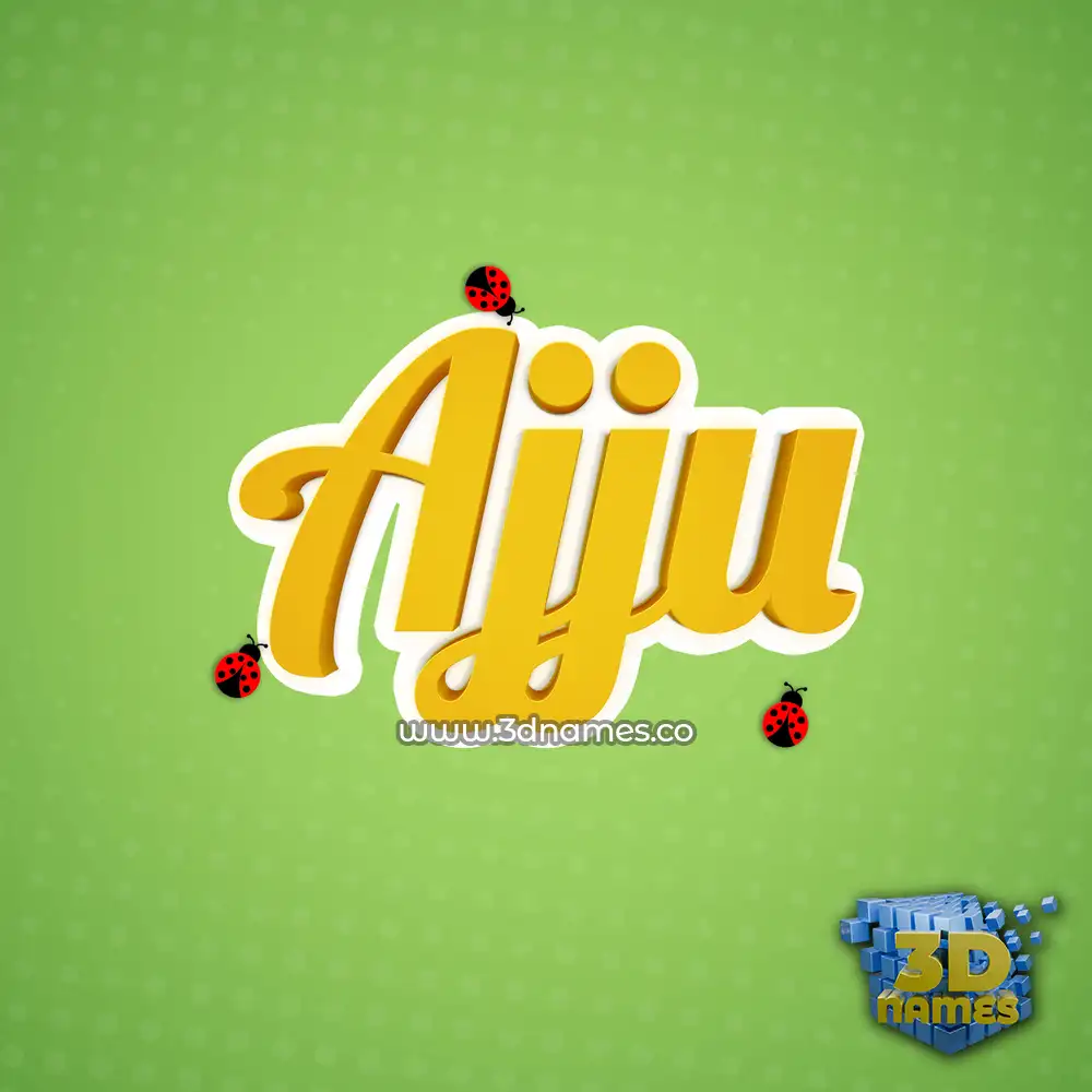 ajju in Ladybugs style - 3D name wallpaper