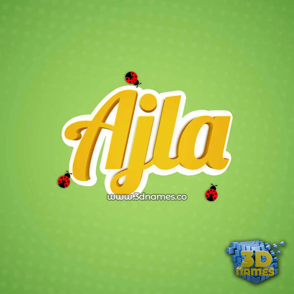 ajla in Ladybugs style - 3D name wallpaper