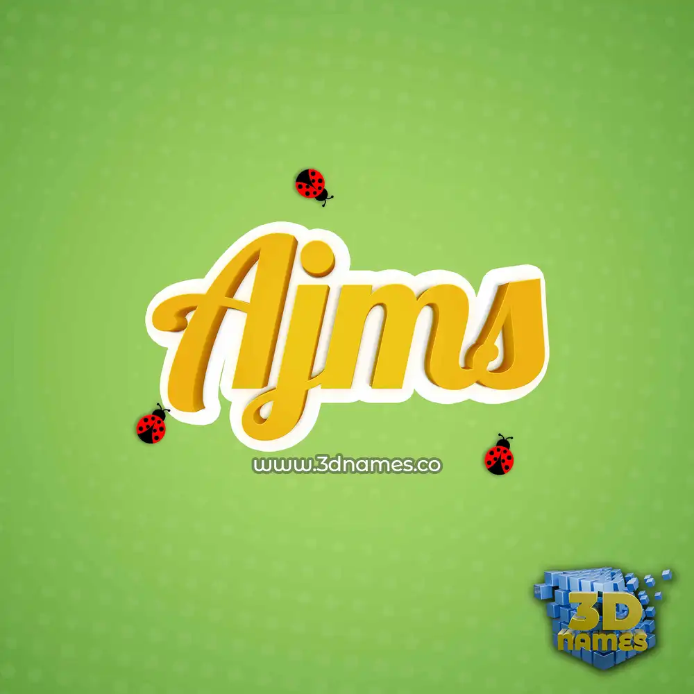 ajms in Ladybugs style - 3D name wallpaper