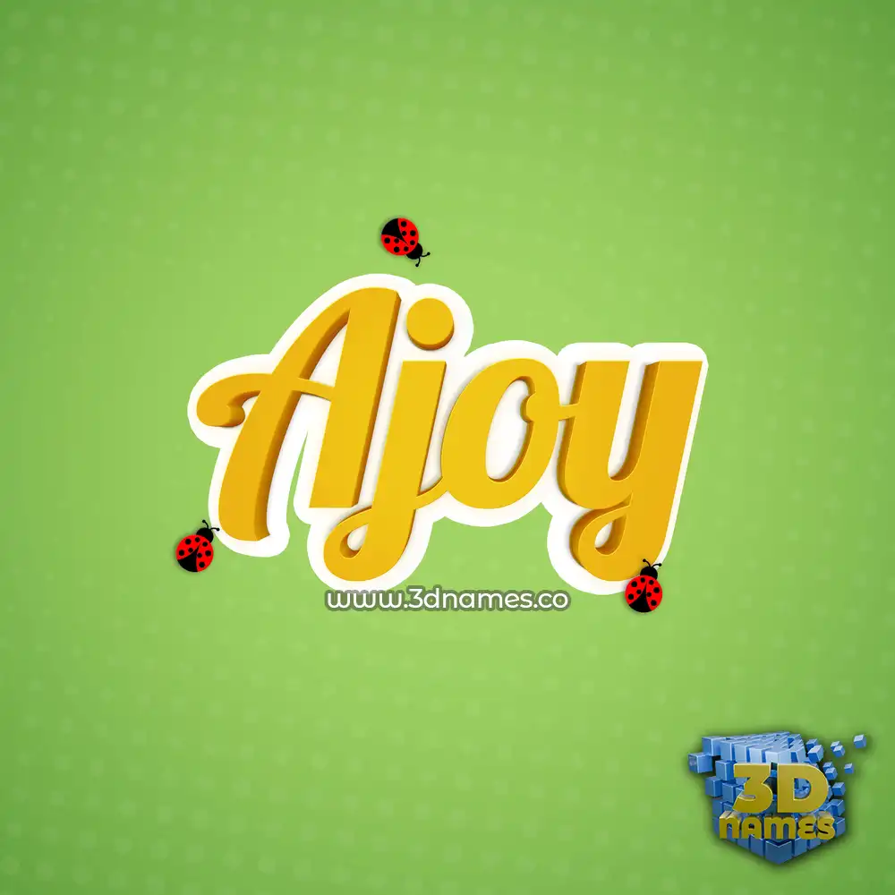 ajoy in Ladybugs style - 3D name wallpaper