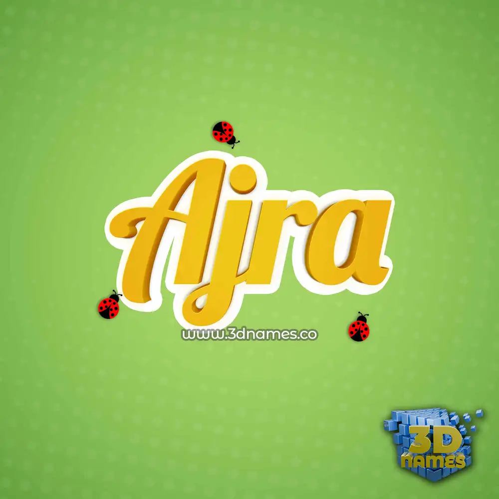 ajra in Ladybugs style - 3D name wallpaper