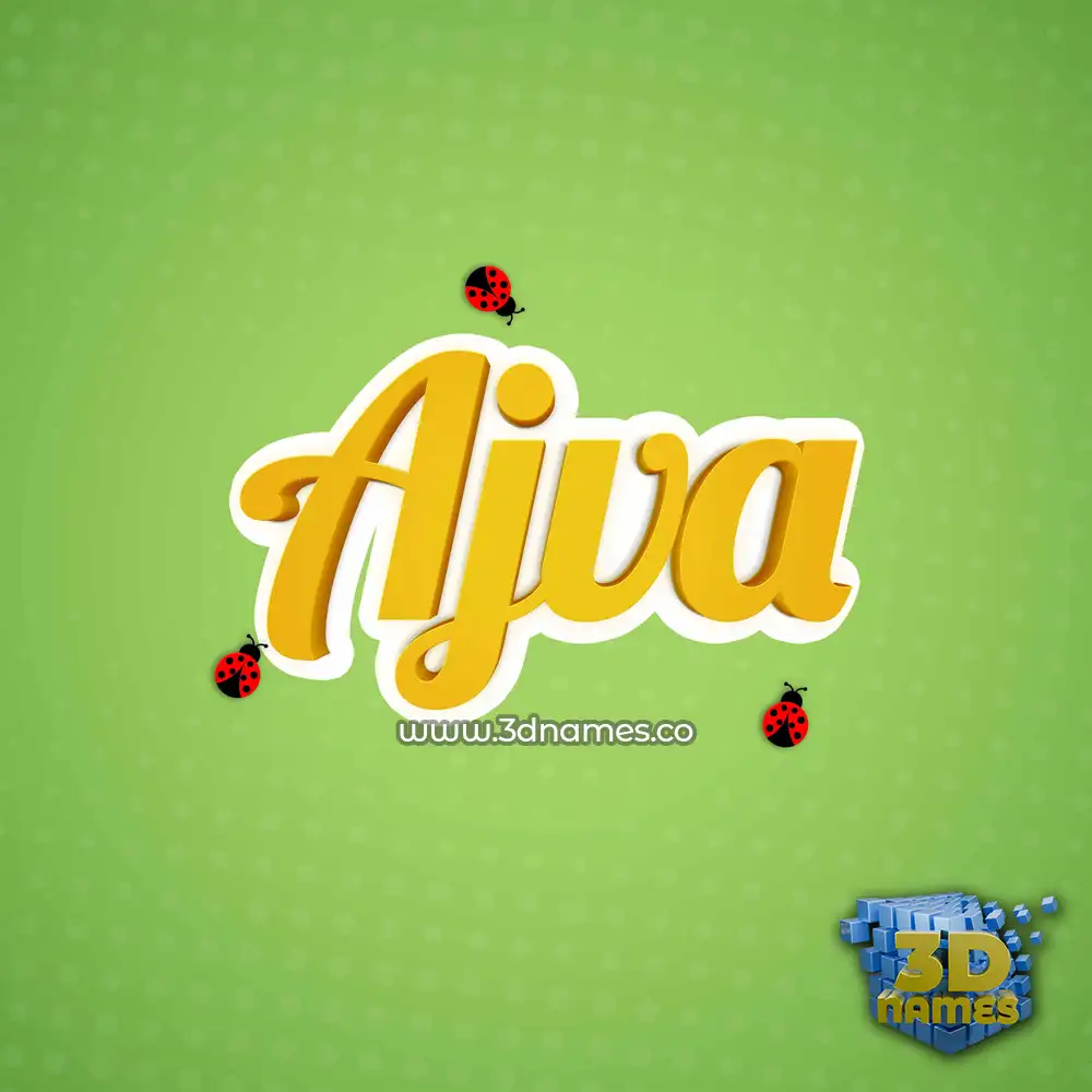 ajva in Ladybugs style - 3D name wallpaper