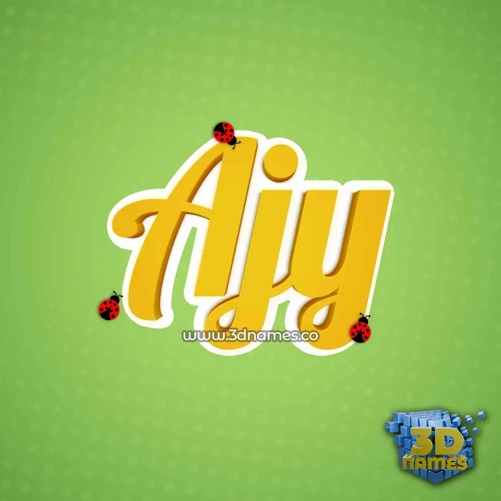 ajy in Ladybugs style - 3D name wallpaper