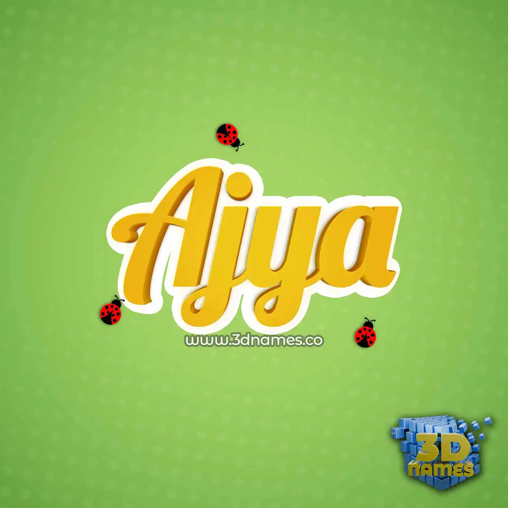 ajya in Ladybugs style - 3D name wallpaper