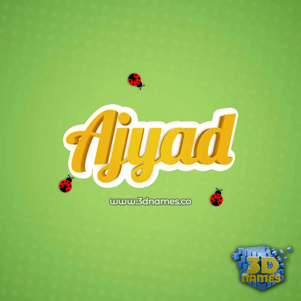 ajyad in Ladybugs style - 3D name wallpaper