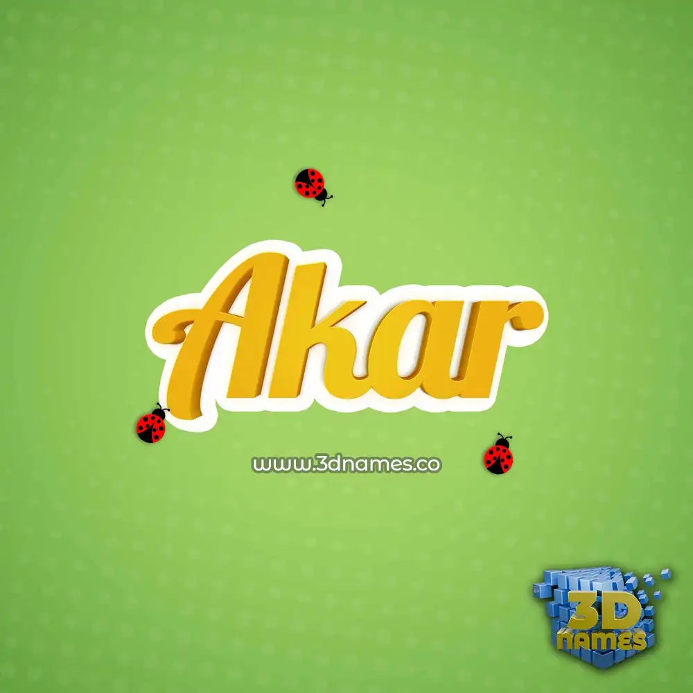 akar in Ladybugs style - 3D name wallpaper