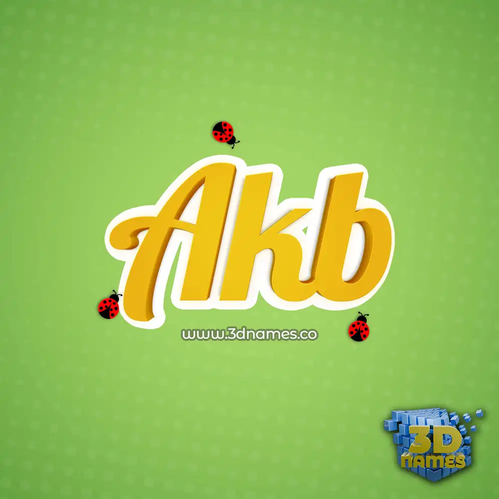 akb in Ladybugs style - 3D name wallpaper
