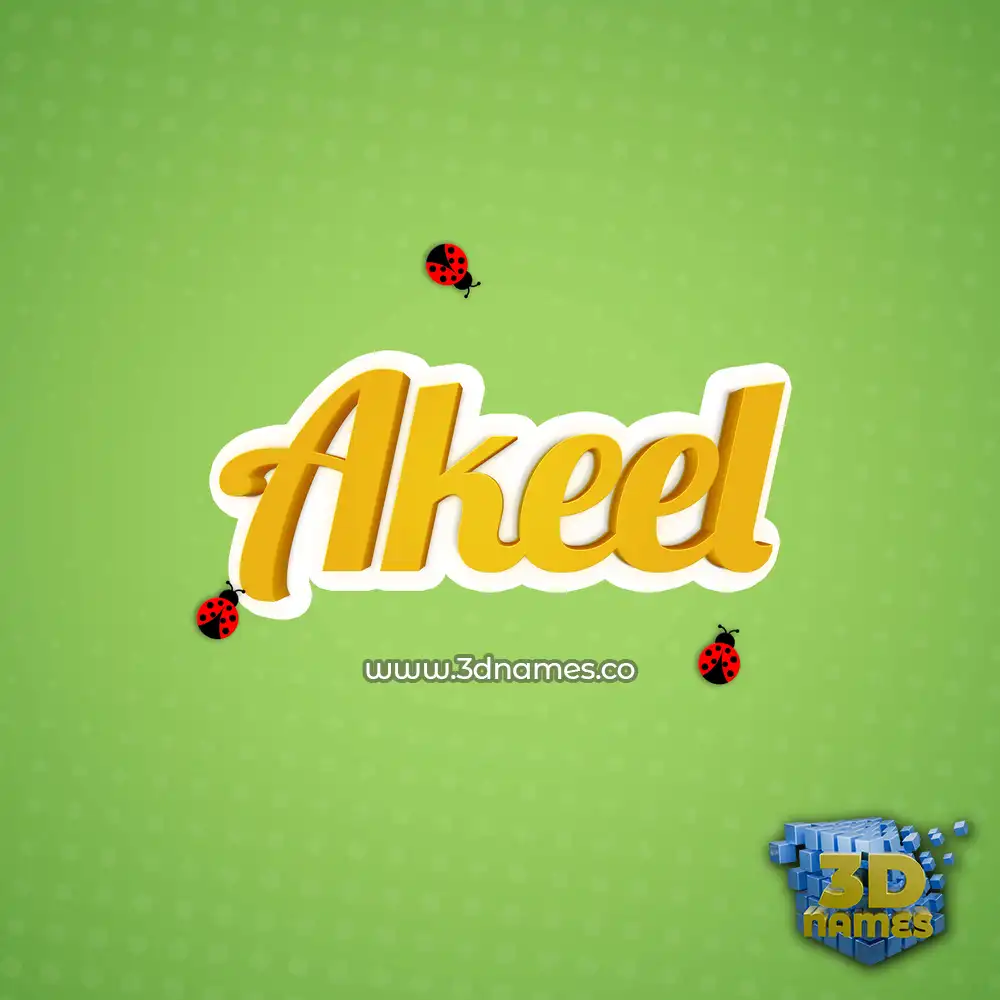 akeel in Ladybugs style - 3D name wallpaper