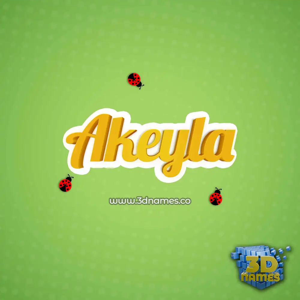 akeyla in Ladybugs style - 3D name wallpaper