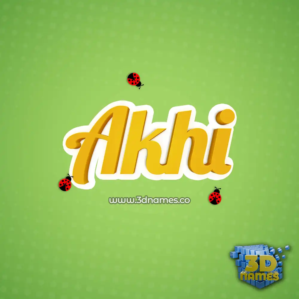 akhi in Ladybugs style - 3D name wallpaper