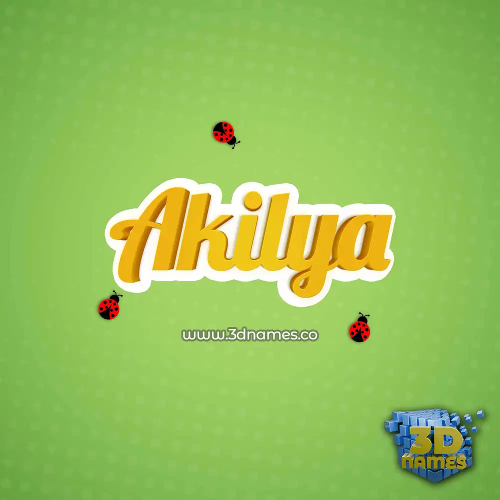 akilya in Ladybugs style - 3D name wallpaper