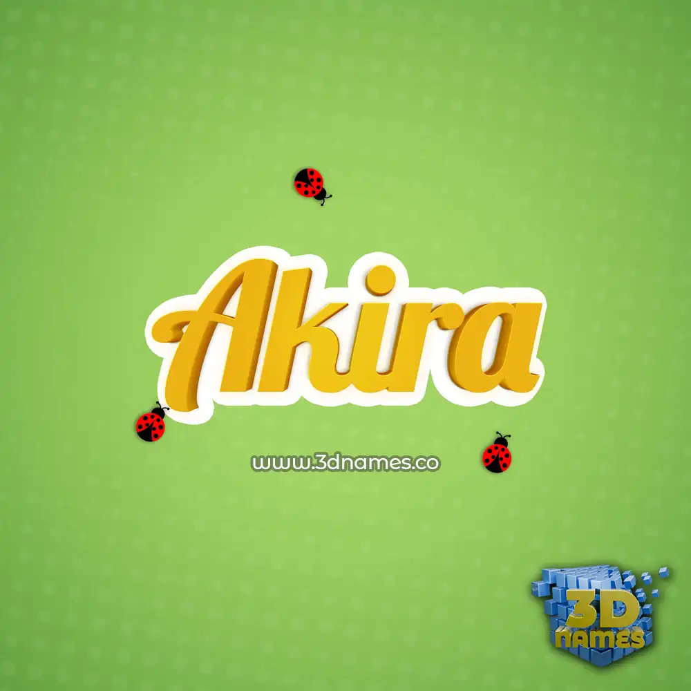 akira in Ladybugs style - 3D name wallpaper