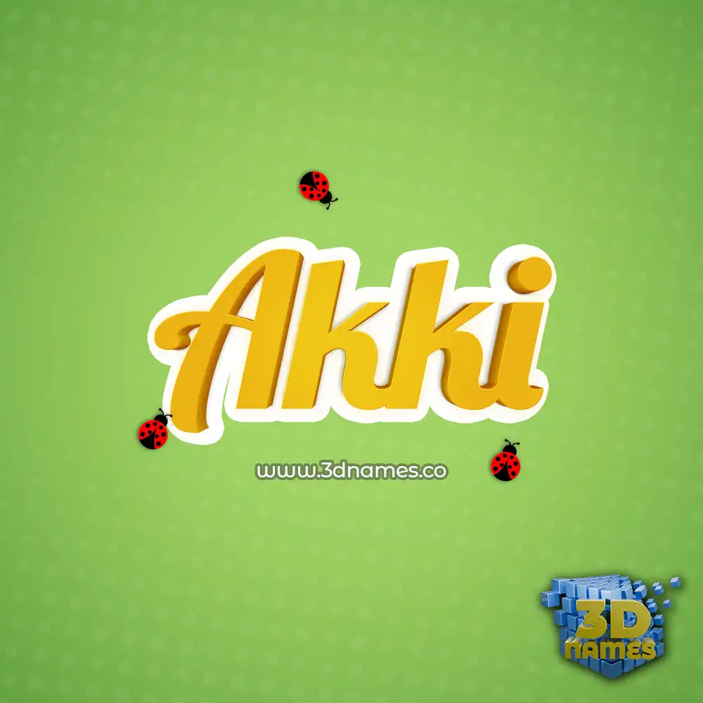 akki in Ladybugs style - 3D name wallpaper
