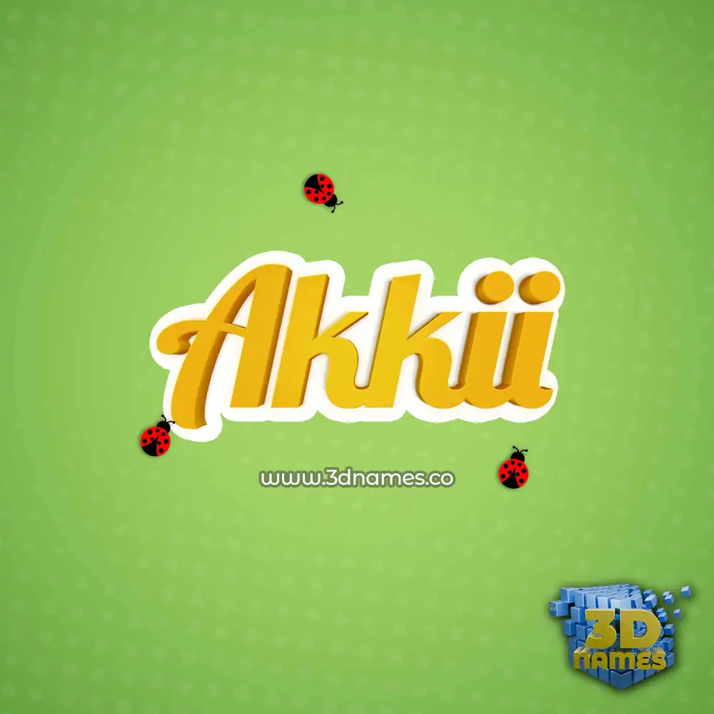 akkii in Ladybugs style - 3D name wallpaper