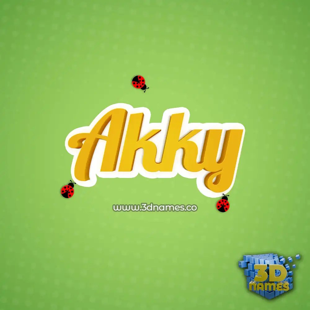 akky in Ladybugs style - 3D name wallpaper
