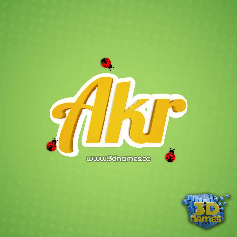 akr in Ladybugs style - 3D name wallpaper