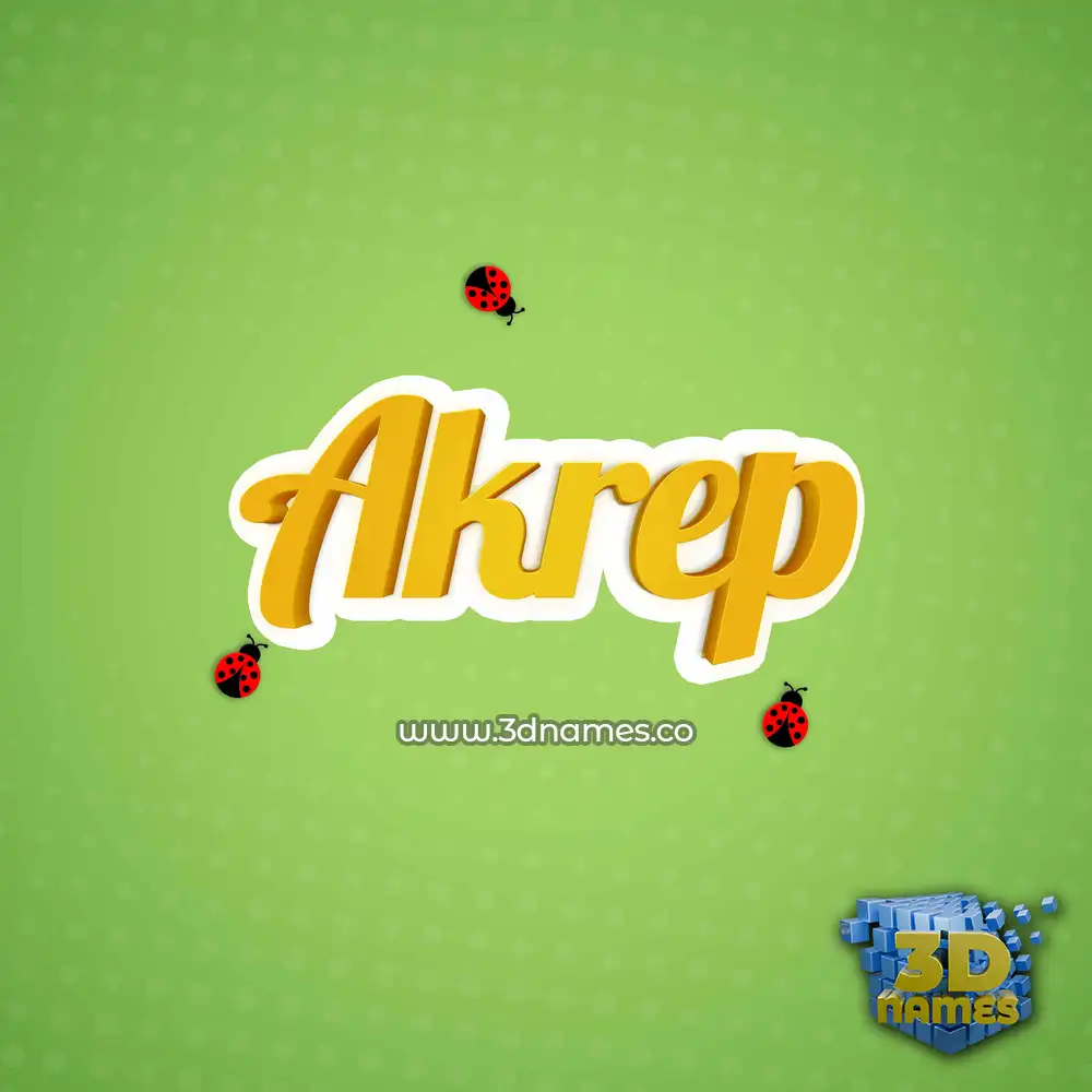 akrep in Ladybugs style - 3D name wallpaper