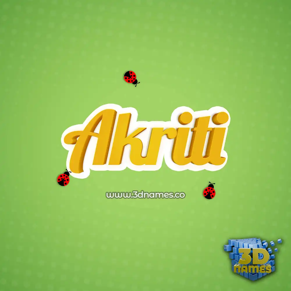 akriti in Ladybugs style - 3D name wallpaper