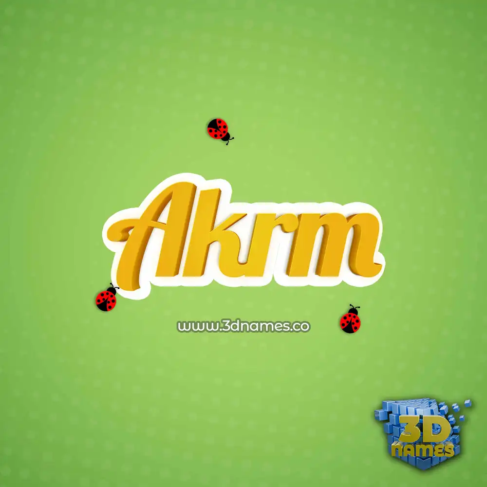 akrm in Ladybugs style - 3D name wallpaper