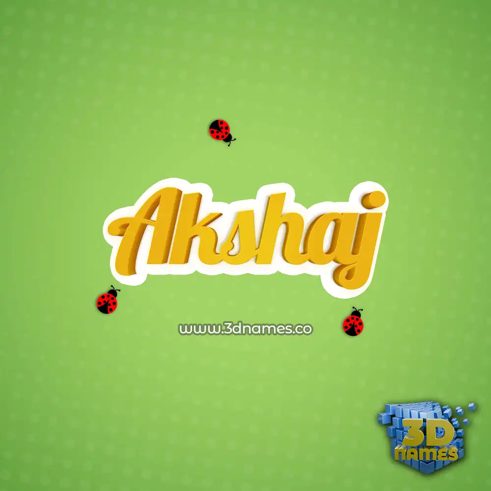akshaj in Ladybugs style - 3D name wallpaper