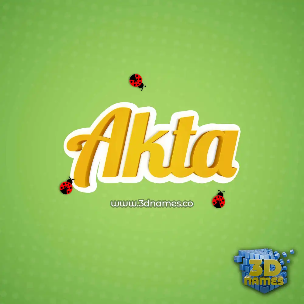 akta in Ladybugs style - 3D name wallpaper