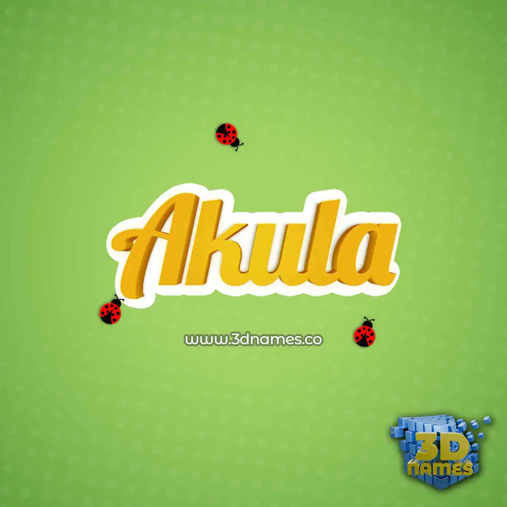 akula in Ladybugs style - 3D name wallpaper