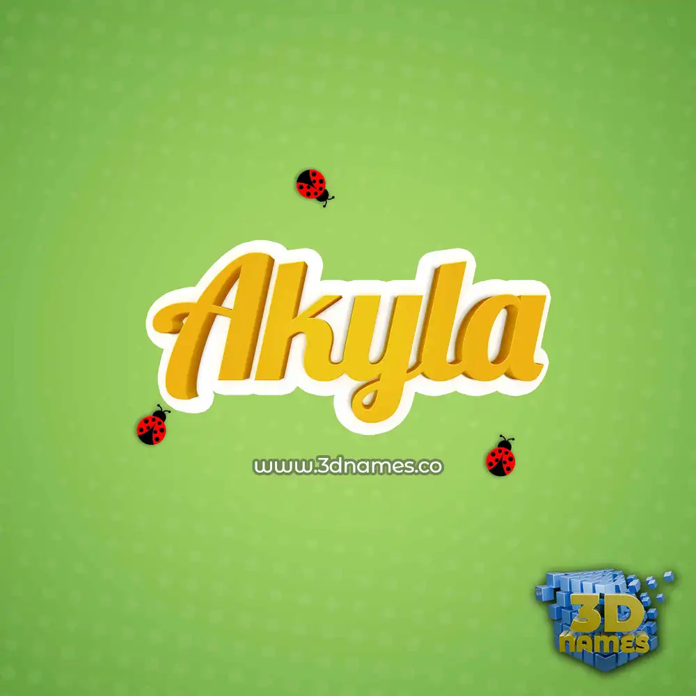 akyla in Ladybugs style - 3D name wallpaper