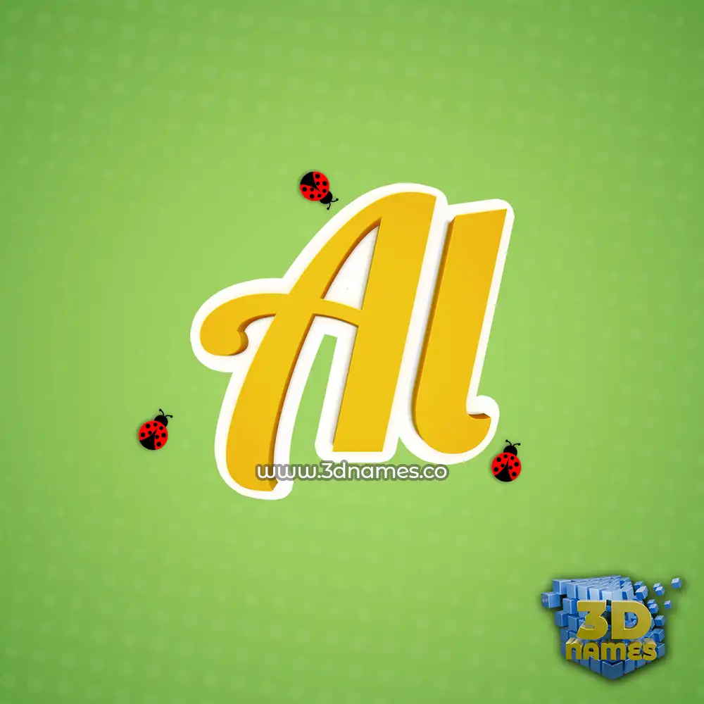 al in Ladybugs style - 3D name wallpaper