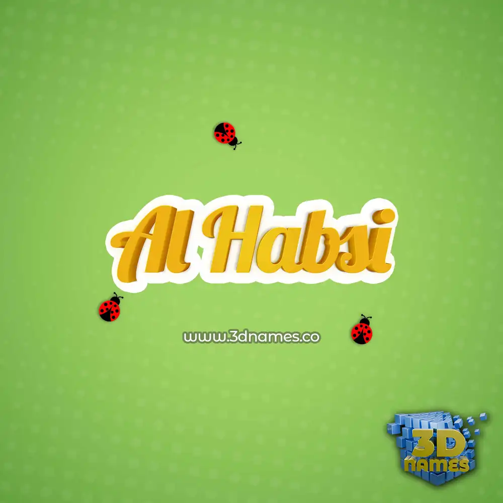 al habsi in Ladybugs style - 3D name wallpaper