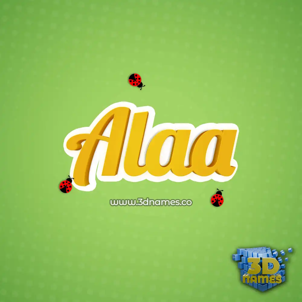 alaa in Ladybugs style - 3D name wallpaper