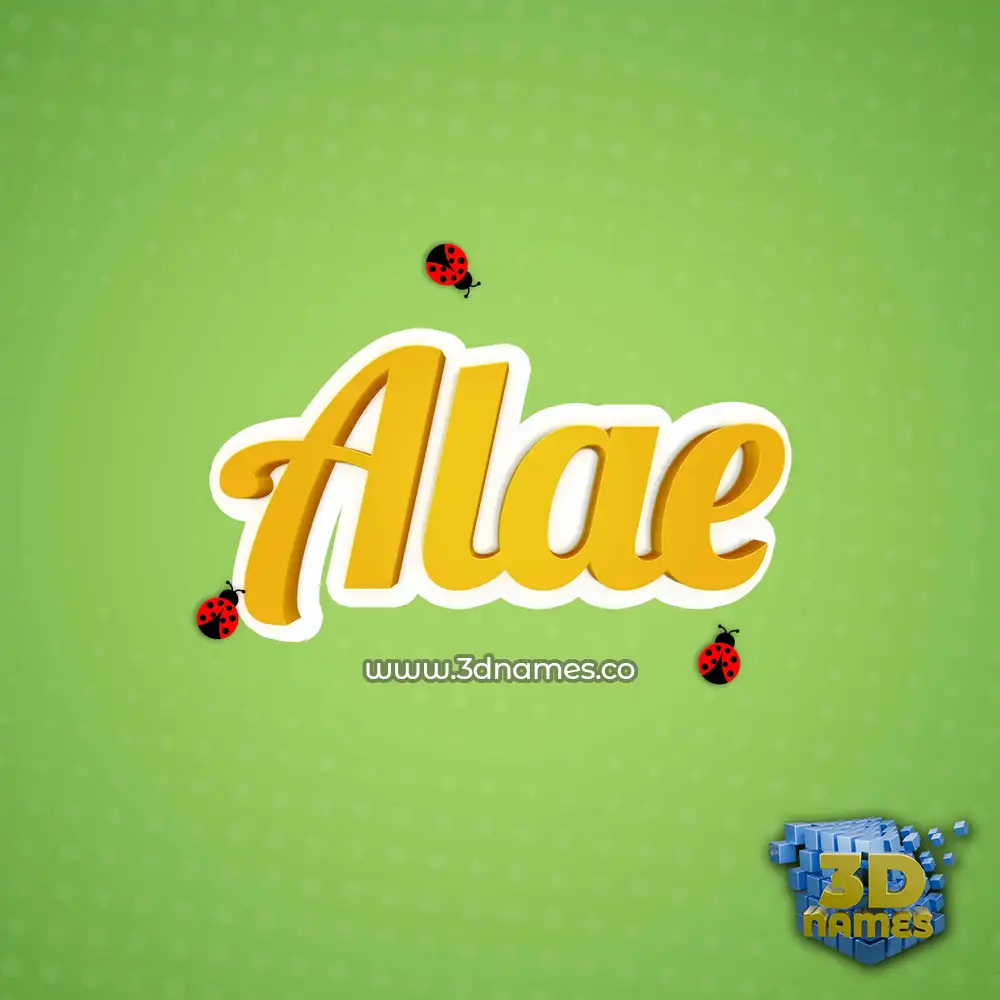 alae in Ladybugs style - 3D name wallpaper