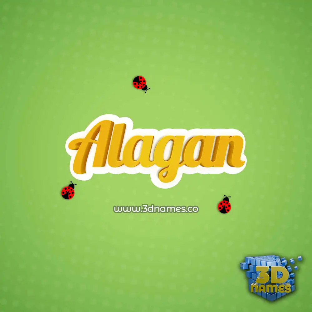alagan in Ladybugs style - 3D name wallpaper