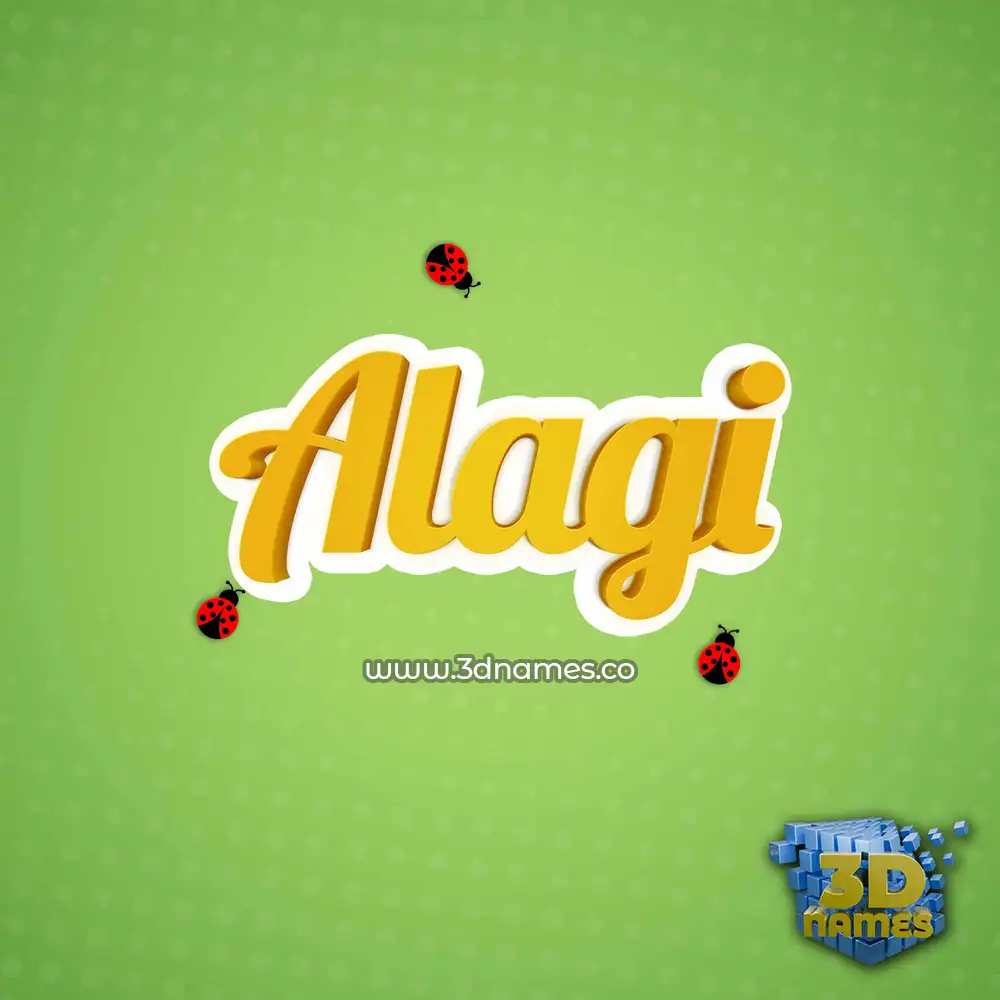 alagi in Ladybugs style - 3D name wallpaper