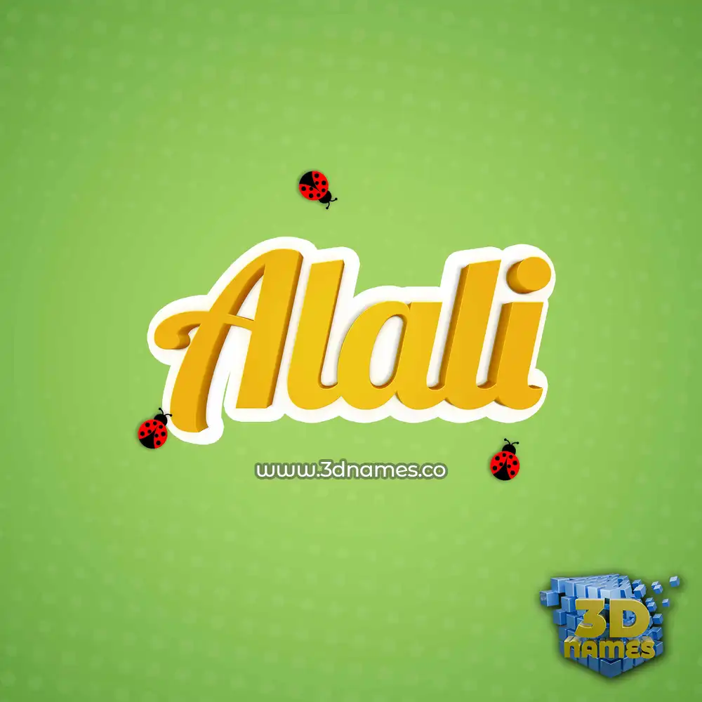 alali in Ladybugs style - 3D name wallpaper