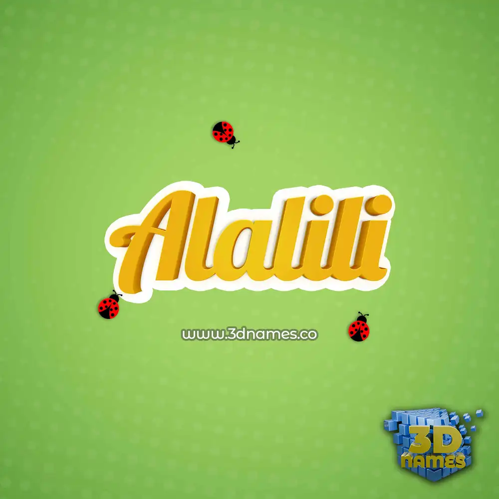 alalili in Ladybugs style - 3D name wallpaper