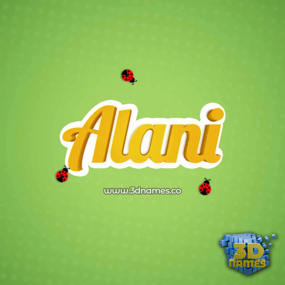 alani in Ladybugs style - 3D name wallpaper