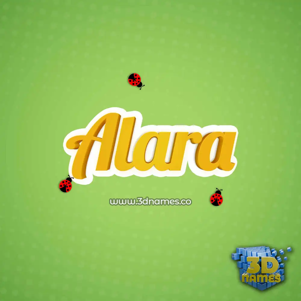 alara in Ladybugs style - 3D name wallpaper