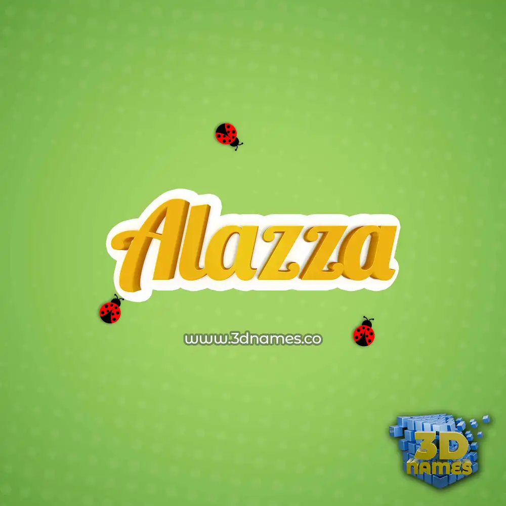 alazza in Ladybugs style - 3D name wallpaper