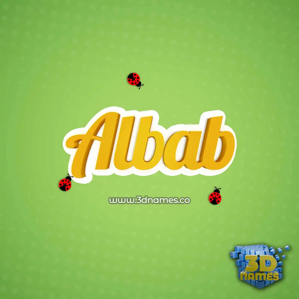 albab in Ladybugs style - 3D name wallpaper