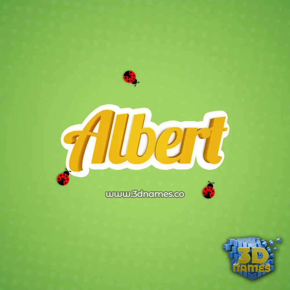 albert in Ladybugs style - 3D name wallpaper