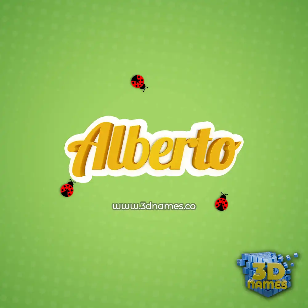 alberto in Ladybugs style - 3D name wallpaper
