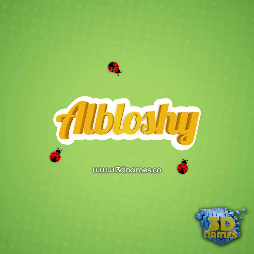 albloshy in Ladybugs style - 3D name wallpaper