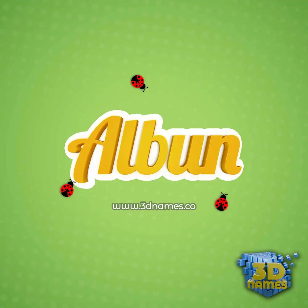 albun in Ladybugs style - 3D name wallpaper