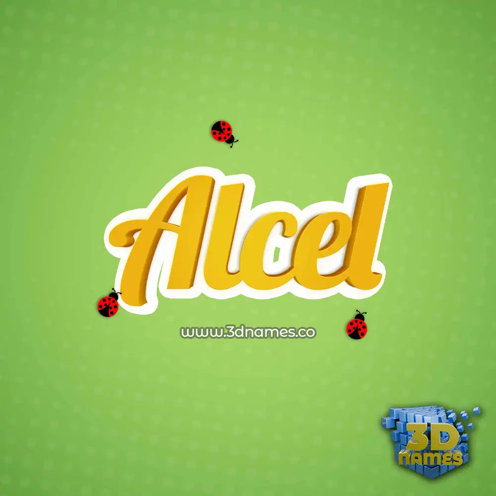 alcel in Ladybugs style - 3D name wallpaper
