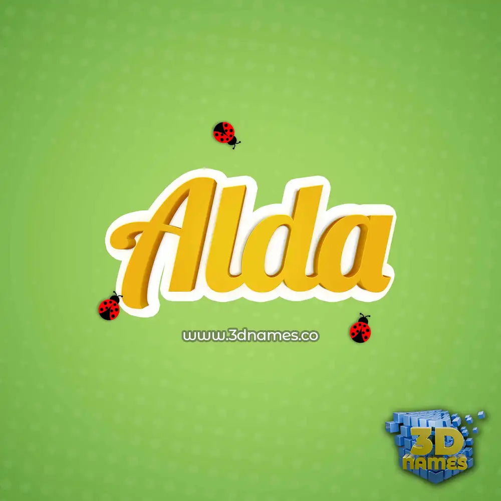 alda in Ladybugs style - 3D name wallpaper