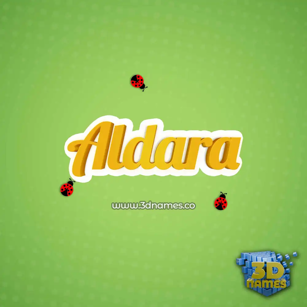 aldara in Ladybugs style - 3D name wallpaper